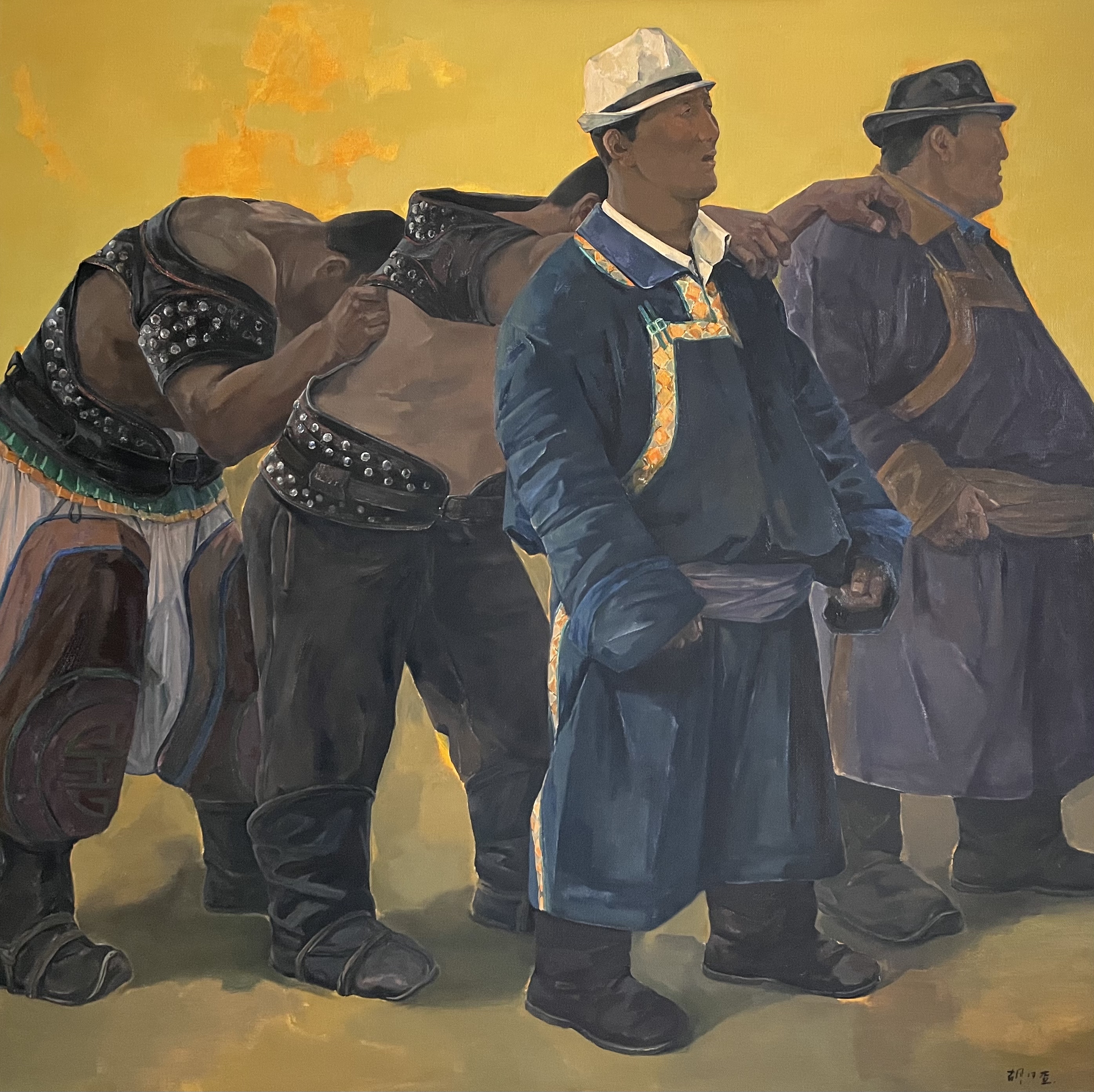 我院胡日查副院长作品《无尽光芒》在"大路西行—第二届中国油画作品