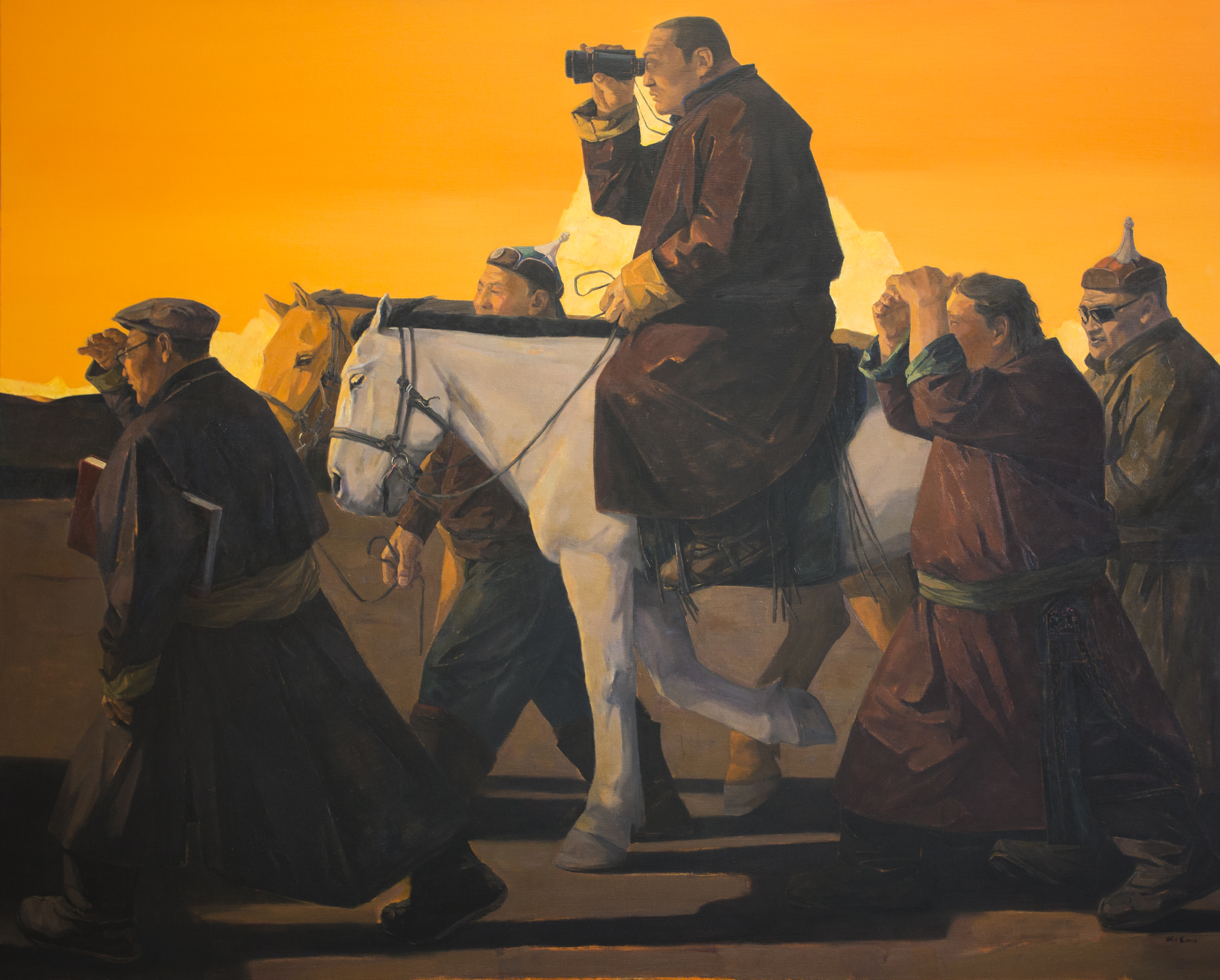 我院胡日查副院长作品《无尽光芒》在"大路西行—第二届中国油画作品