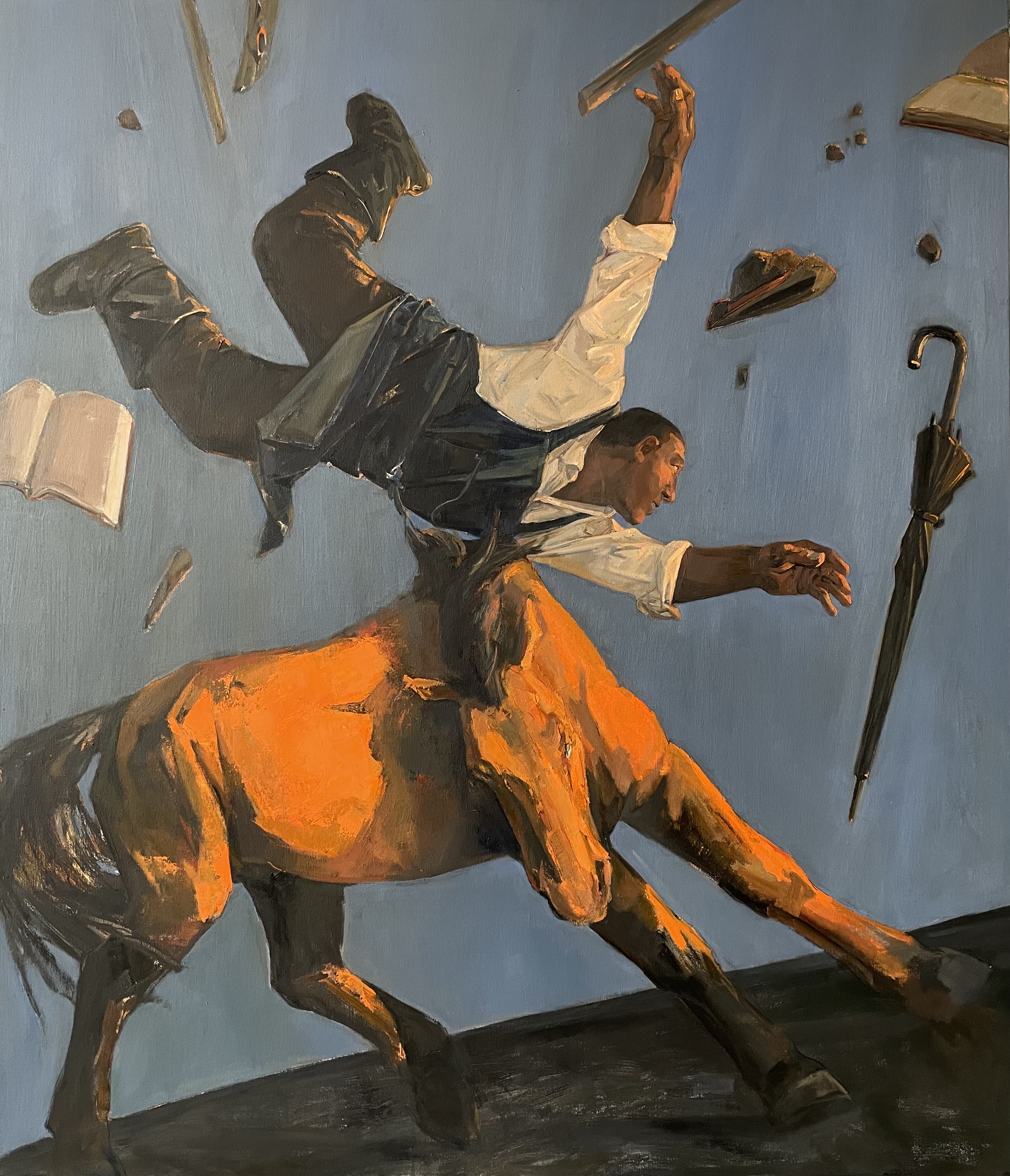 我院胡日查副院长作品《无尽光芒》在"大路西行—第二届中国油画作品